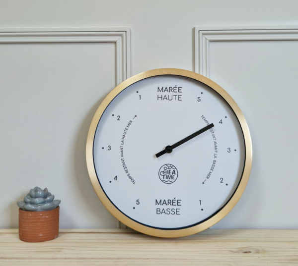 Horloge des marées cadre doré – Image 2