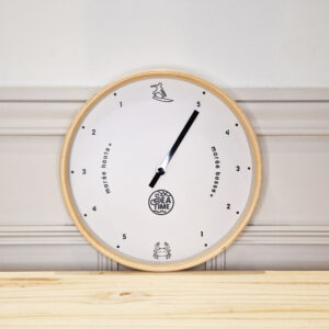 Horloges des marées Seatime, en bois clair massif